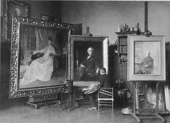 Reinhold Lepsius in seinem Münchner Atelier